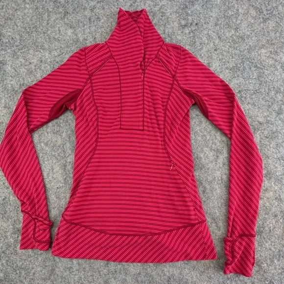 Lululemon | Think Fast Pullover | Double Trouble Stripe Boom | Women’s Size 4 - Picture 2 of 11